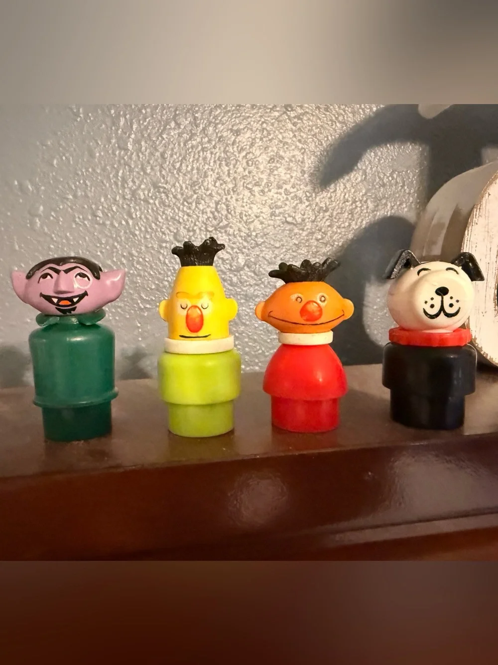 Vintage Little People Bert Ernie Count Dracula & Lucky 1970’s VTG Lot